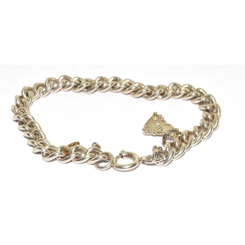 401 - Silver Bracelet set with a Guernsey Charm