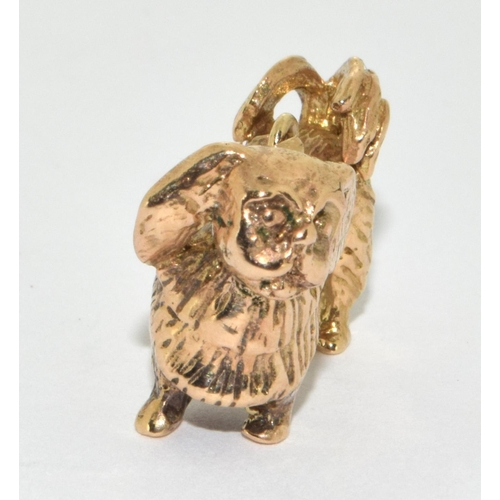 262 - 9ct Gold Charm in the form of a Dog. 7g