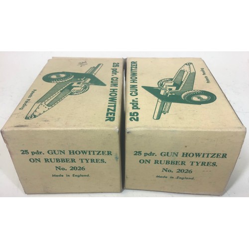 60 - Britains 2 x 25 pdr. gun howitzers.