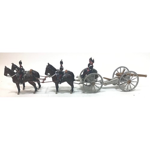 92 - Britains RHA gun team with cannon and Limber complete with riders