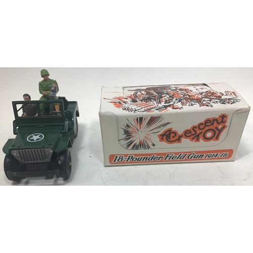 70 - Britains American jeep (unboxed) with a Crescent 18