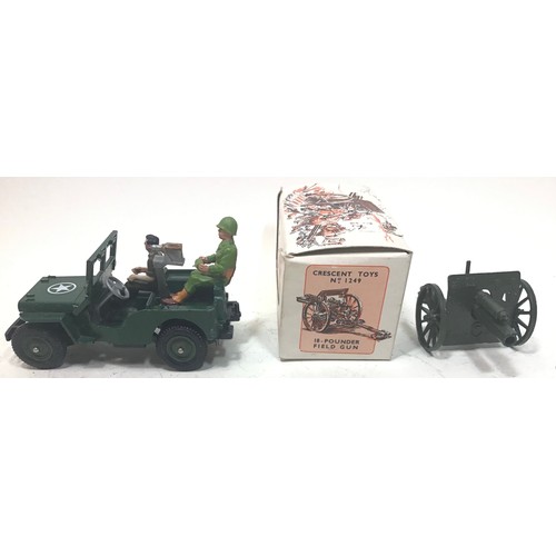 70 - Britains American jeep (unboxed) with a Crescent 18