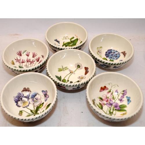 66 - Portmeirion Botanic Gardens  breakfast set comprising 6 mugs with saucers, 6 cereal bowls, conserve ... 