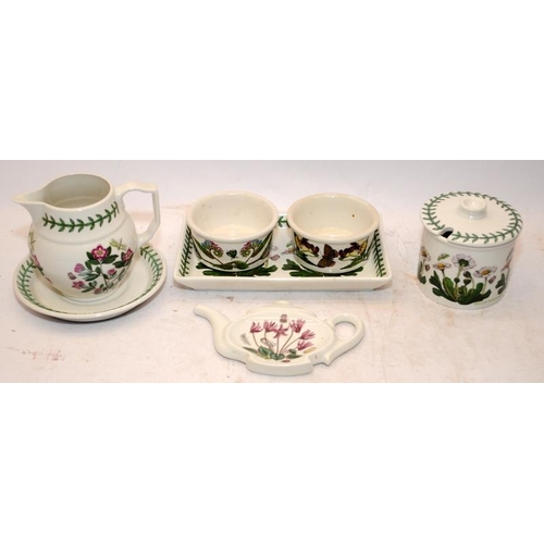 66 - Portmeirion Botanic Gardens  breakfast set comprising 6 mugs with saucers, 6 cereal bowls, conserve ... 