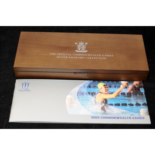 129 - Royal Mint 2002 Manchester Commonwealth Games Official Silver Piedfort Collection. All four rare £2 ... 