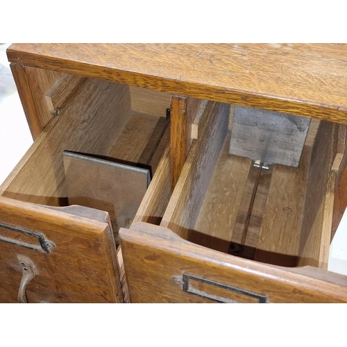 210 - Vintage wooden information card filing box together with a glazed front display box (2).