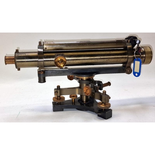 59 - Troughton & Simms, London antique theodolite with original fitted case. Original stand also included... 