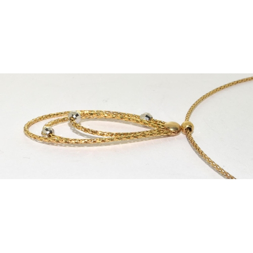 274 - 9ct gold hoop pendant necklace 4g