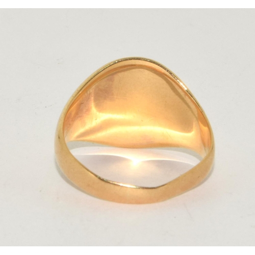 335 - 18ct gold gents signet ring 8g size P