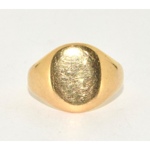 335 - 18ct gold gents signet ring 8g size P