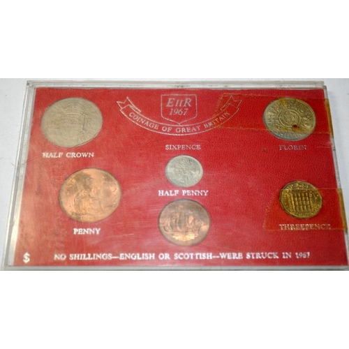 133 - Vintage GB coin collections to include Historic British Sterling Collection, 1967 coin set , Kings S... 