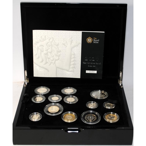 137 - Royal Mint 2010 Silver Proof Coin set. 13 coins proof struck in sterling silver. Limited edition pre... 