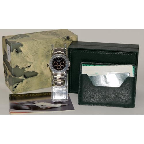 260 - 1997 Rolex Stainless steel Daytona with black dial, Model no. 16520, Box and Papers. Benefits from h... 