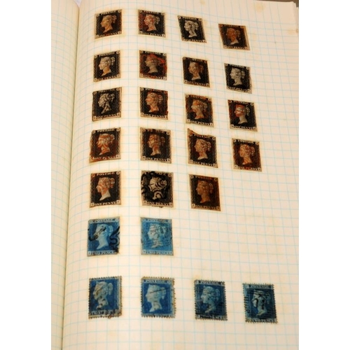 183 - Stamps: Vintage album containing a collection of Spanish stamps including early examples. Further in... 