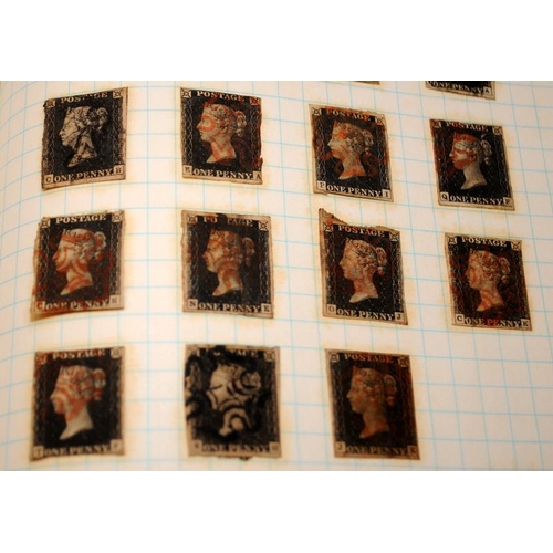 183 - Stamps: Vintage album containing a collection of Spanish stamps including early examples. Further in... 