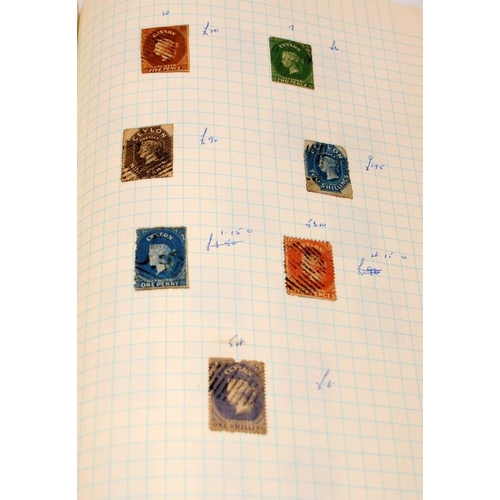 184 - Stamp album of mostly Portugal including early examples. At the back is a small collection from Ceyl... 