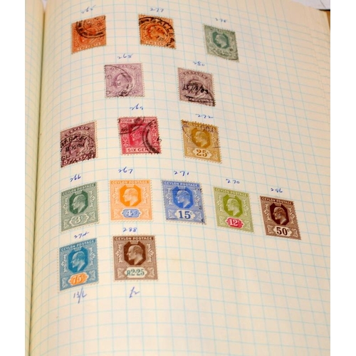 184 - Stamp album of mostly Portugal including early examples. At the back is a small collection from Ceyl... 