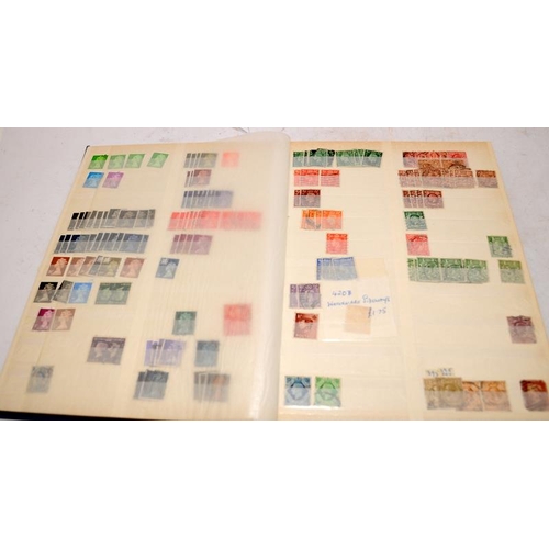 185 - Stamps: Album and stock book of GB stamps. Includes early and high value examples and sheets