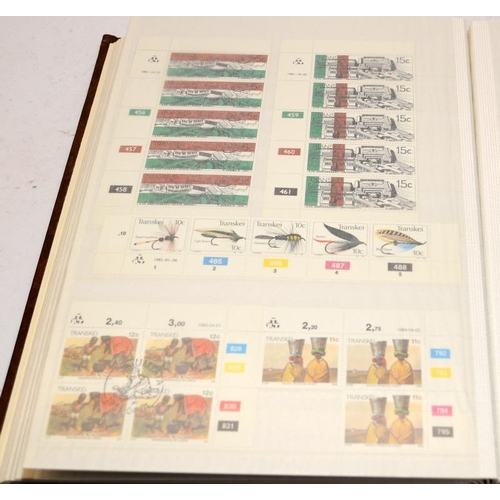 188 - Stamps: 4 x stock books, Mostly from the African continent with a good selection from Ciskei