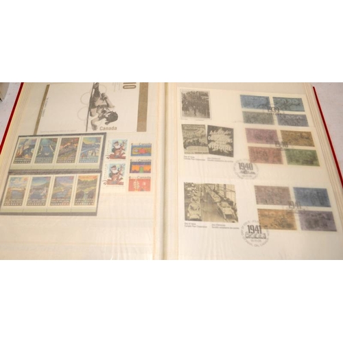 189 - Stamps: 3 x stock books featuring world stamps, mostly Canada and European states