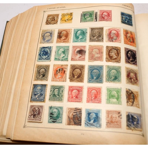 216 - Vintage 'The Strand' stamp album with a good selection of early world stamps. Worth looking through