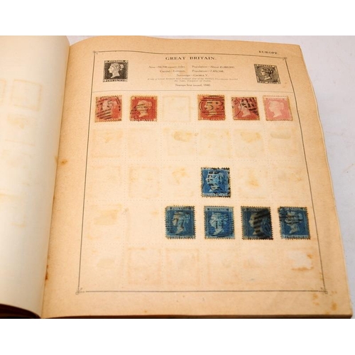 216 - Vintage 'The Strand' stamp album with a good selection of early world stamps. Worth looking through