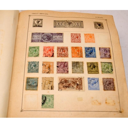 216 - Vintage 'The Strand' stamp album with a good selection of early world stamps. Worth looking through