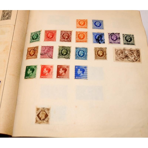 216 - Vintage 'The Strand' stamp album with a good selection of early world stamps. Worth looking through