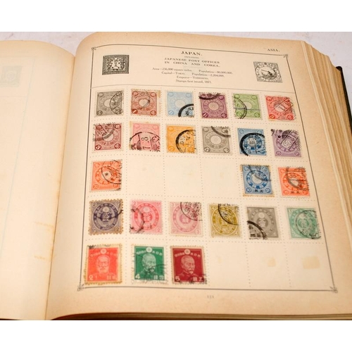 216 - Vintage 'The Strand' stamp album with a good selection of early world stamps. Worth looking through