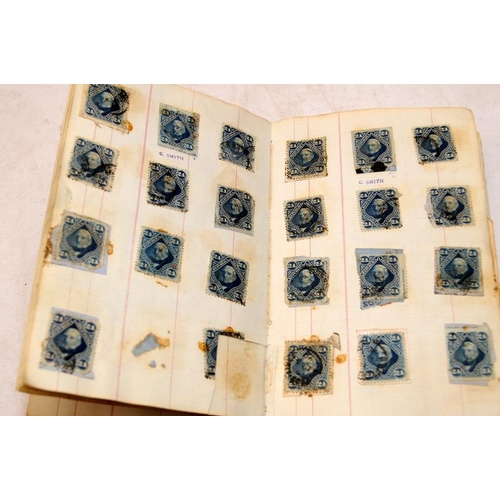 217 - Stamps: Two Victorian stamp albums containing a number of GB and world stamps.