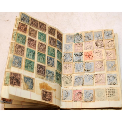 217 - Stamps: Two Victorian stamp albums containing a number of GB and world stamps.