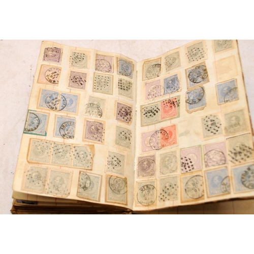 217 - Stamps: Two Victorian stamp albums containing a number of GB and world stamps.