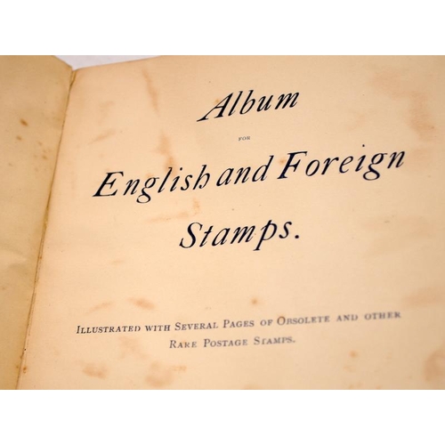 217 - Stamps: Two Victorian stamp albums containing a number of GB and world stamps.