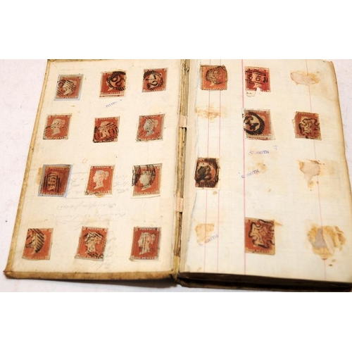 217 - Stamps: Two Victorian stamp albums containing a number of GB and world stamps.