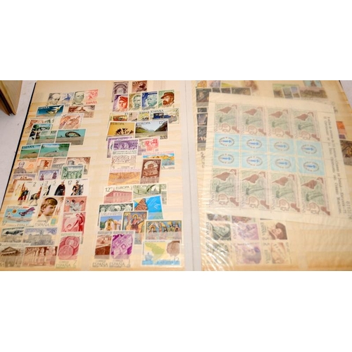 218 - Stamps: Two stock books with a good selection of mostly GB Spain and Portugal issues c/w a number of... 