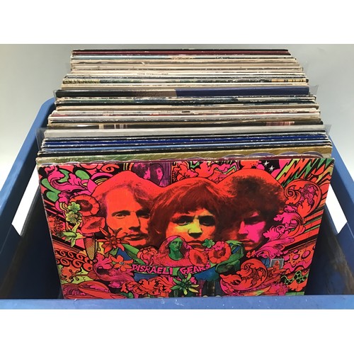 106 - BOX OF VARIOUS ROCK AND POP VINYL LP RECORDS. Artists here include - Moody Blues - ELO - Everly Brot... 