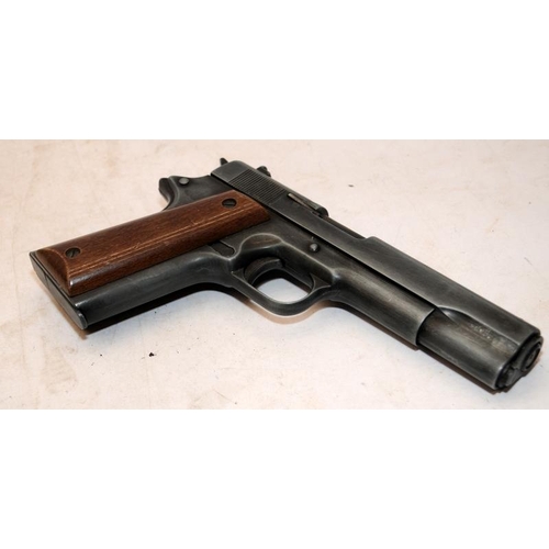 148 - Automatic Bruni 96 8mm 1911 style replica blank firing pistol. Re-enactment etc