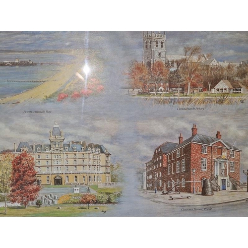 258 - Rex Hurley ltd edition artist proof of local buildings in and around Bournemouth no 42 signed to bot... 