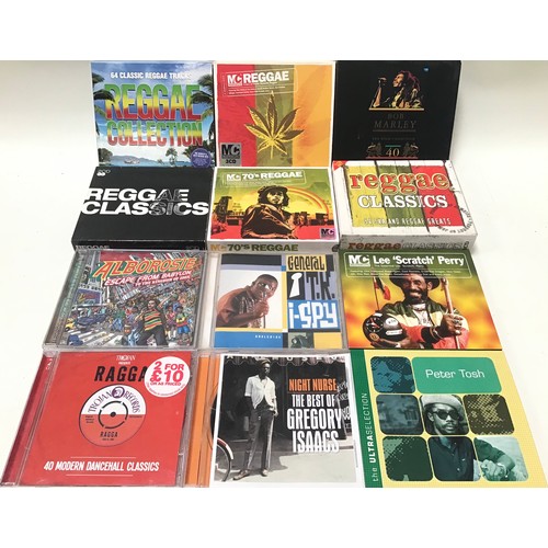 552 - BOX OF VARIOUS REGGAE RELATED COMPACT DISC’S. Artists here include - Bob Marley - King Tubby - Denni... 