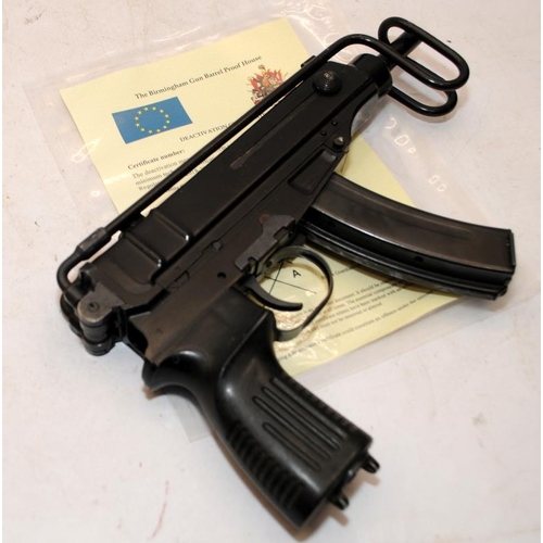 159 - Genuine .32 Skorpion Sub-Machine gun. This has been fully deactivated and is for display purposes on... 