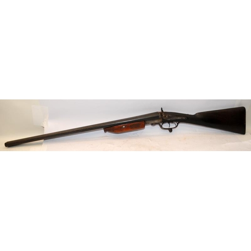 174 - Replica antique double barrel two trigger shotgun with working cocking and trigger mechanism. This f... 