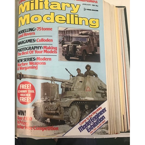 113 - Binders of various years of military modelling magazines to include - 1979 - 1977 - 1975 - 1973 and ... 