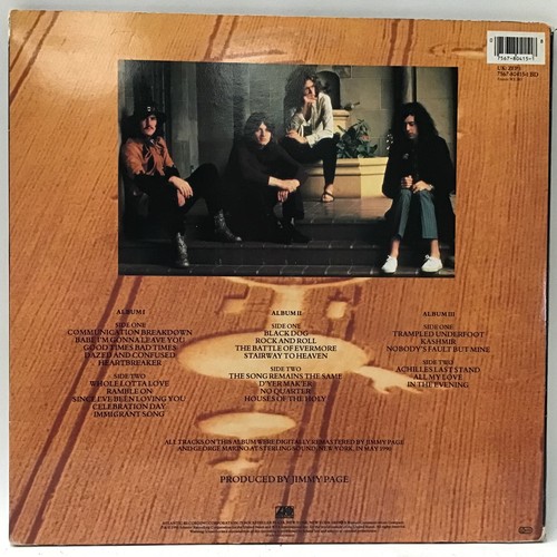 204 - LED ZEPPELIN REMASTERS VINYL LP RECORD. This is a  Triple Vinyl LP.  All 3 vinyls are  in VG+ condit... 