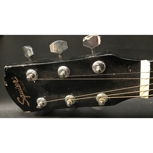 454 - SQUIER ACOUSTIC SA-105 GUITAR. This is a 6 string guitar and is in very good condition with some age... 