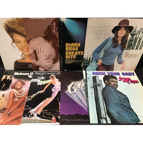 186 - CASE OF SOUL / POP RELATED VINYL LP RECORDS. Found here we have artists - Carly Simon - Kylie Minogu... 