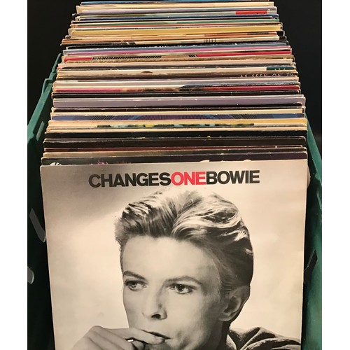 176 - LARGE CRATE OF VARIOUS VINYL LP RECORDS. In this lot we find a mixture of genres to include artist’s... 