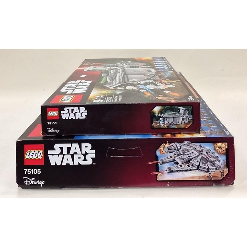 205 - Lego Star Wars The Force Awakens empty boxes to include #75103 First Order Transporter and #75105 Mi... 