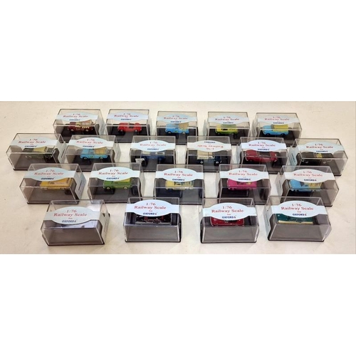 282 - Oxford group of 1:76 Railway Scale miniature die cast cars in display cases (20).