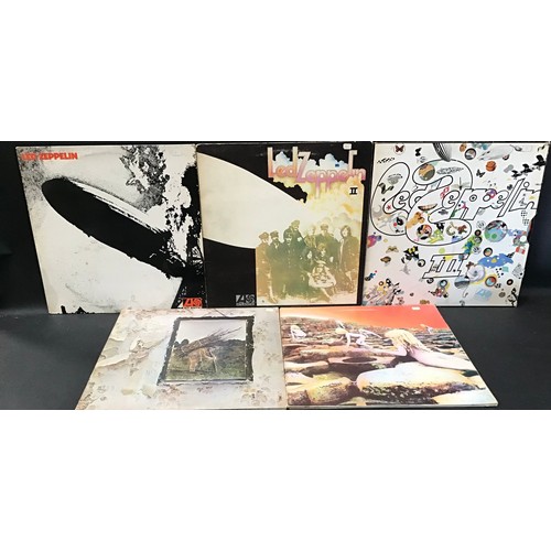 208 - LED ZEPPELIN VINYL LP RECORDS X 9. Titles here on Swan Song include - Physical Graffiti with vinyl b... 