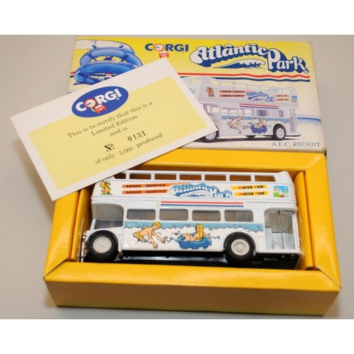 344 - A collection of boxed Corgi buses and coaches including limited edition examples. Models excellent i... 